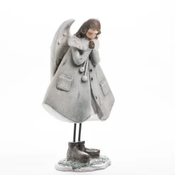 RETIF Ange En Ceramique Gris L 30 X H 51 Cm Best