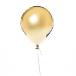 RETIF Ballon En Plastique Or Brillant A Suspendre D. 20 Cm New