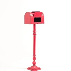 RETIF Boite Aux Lettres "Post" En Metal Rouge Sur Pied L 33 X P 18 X H 101 Cm Shop