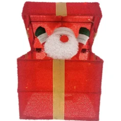 RETIF Boite Cadeau Animee Avec Pere Noel 28X20X30Cm Clearance
