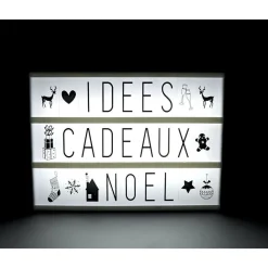 RETIF Boite Message Lumineuse Noire Et Blanc L 30 X H 22 Cm Sale