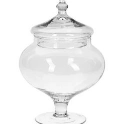 RETIF Bonbonniere En Verre Avec Couvercle Sur Pied O17 X H30Cm New