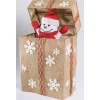 RETIF Bonhomme De Neige Automate Dans Paquet Cadeau Beige 36 Leds 44.5X23X52.5Cm Cheap