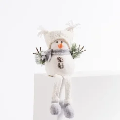 RETIF Bonhomme De Neige Blanc Et Gris Assis H46 Ou 56Cm - 2 Modeles Possibles Discount