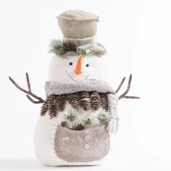 RETIF Bonhomme De Neige Blanc Et Gris H 53 Cm Cheap