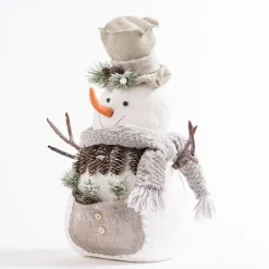 RETIF Bonhomme De Neige Blanc Et Gris H 53 Cm Cheap