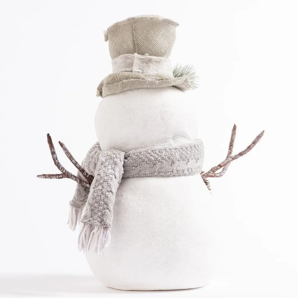 RETIF Bonhomme De Neige Blanc Et Gris H 53 Cm Cheap