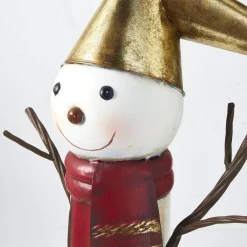 RETIF Bonhomme De Neige En Metal L 42,5 X P 19 X H 73 Cm New