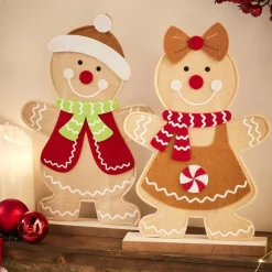 RETIF Bonhomme Pain D'Epice Bois Et Feutrine H33Cm 2 Finitions Possibles Online