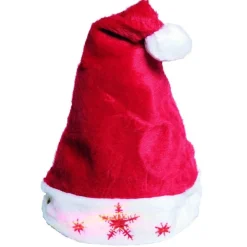 RETIF Bonnet De Pere Noel Luxe Avec Etoiles Clignotantes D.41 X H.31Cm Fashion