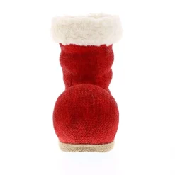 RETIF Botte Du Pere Noel Rouge Et Blanc L 25 X P 14 X H 24 Cm Hot