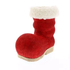 RETIF Botte Du Pere Noel Rouge Et Blanc L 25 X P 14 X H 24 Cm Hot