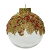 RETIF Boule De Noel Incassable Blanche Avec Perles O8Cm Shop