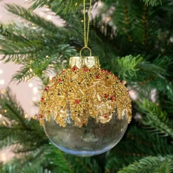 RETIF Boule De Noel Incassable Blanche Avec Perles O8Cm Shop