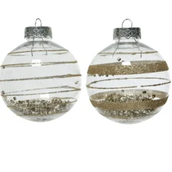 RETIF Boule De Noel Transparente Decor Paillettes O8Cm - 2 Coloris Possibles Cheap
