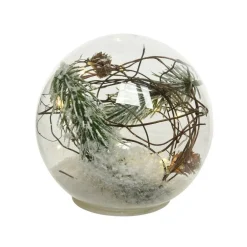 RETIF Boule En Verre Decor Pin Et 15 Microled Blanc Chaud O 18Cm Best Sale