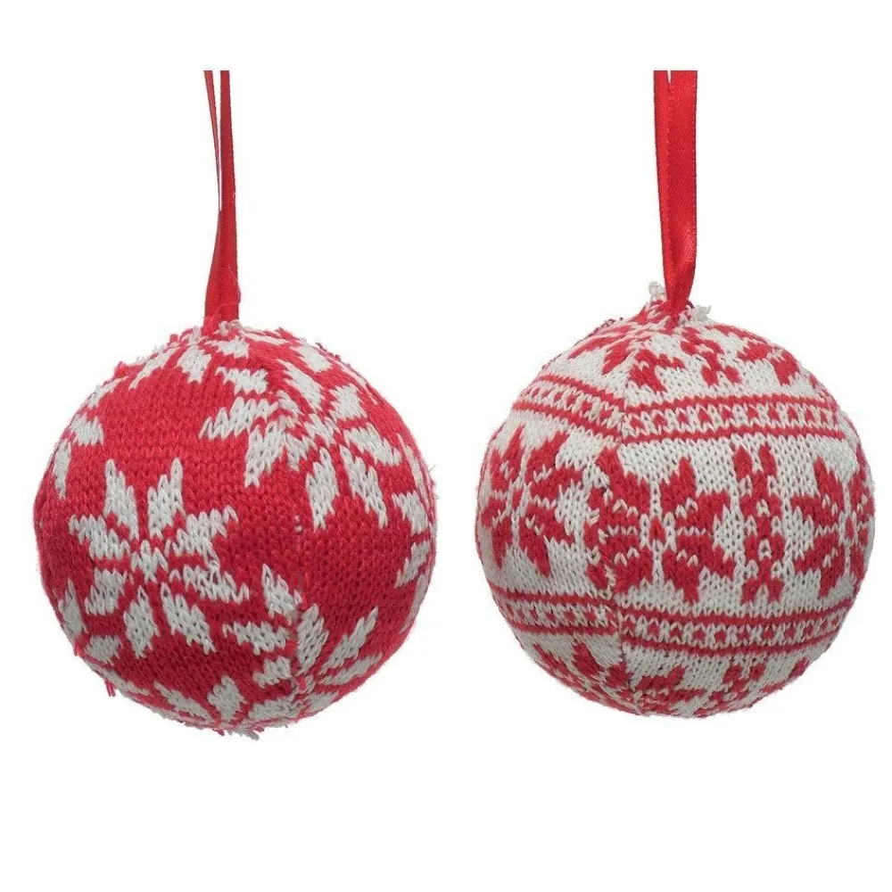 RETIF Boule Laine Decor Flocons O 8 Cm - 2 Modeles Possibles Clearance
