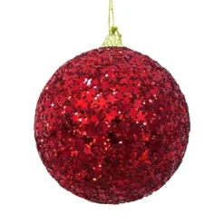 RETIF Boules A Paillettes Etoiles Rouges O 10 Cm - Boite De 6 Hot