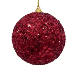 RETIF Boules A Paillettes Etoiles Rouges O 8 Cm - Boite De 6 Shop