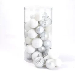 RETIF Boules Argent & Blanc Assortis O 6 / 7 / 8 Cm - Boite De 44 Store