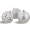RETIF Boules Argent En Plastique 3 Finitions Assorties D.15Cm Par 3 Discount