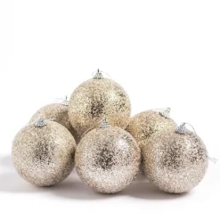 RETIF Boules Champagne Glitter O 10 Cm - Boite De 6 Online
