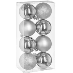 RETIF Boules De Noel Argent Assorties O7Cm - Par 8 Online