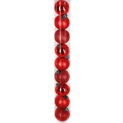 RETIF Boules De Noel Rouge Assorties O6Cm - Par 9 Cheap