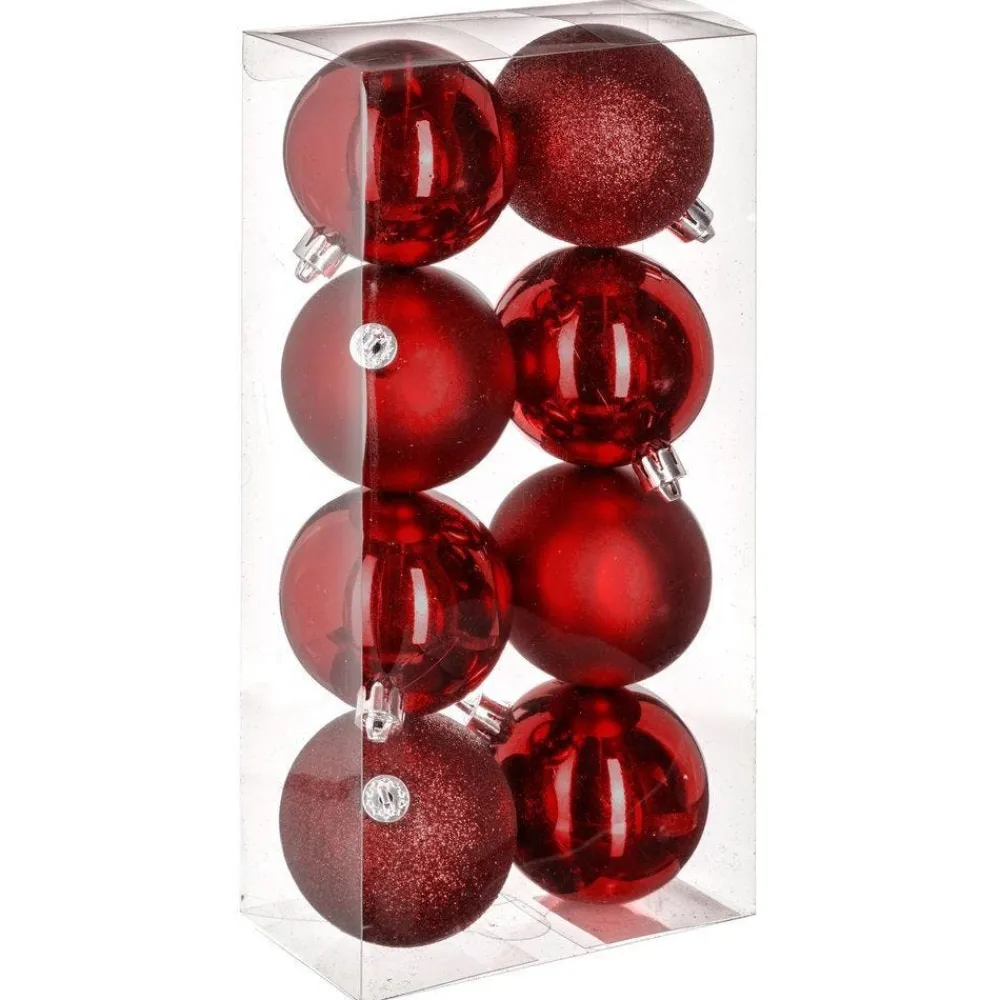 RETIF Boules De Noel Rouge Assorties O7Cm - Par 8 Sale
