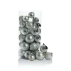RETIF Boules En Plastique Gris Clair D.6 A 8 Cm Finitions Assorties - Boite De 44 Best Sale