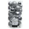 RETIF Boules Incassables Argent Assorties O4 A 6Cm - Boite De 30 Clearance