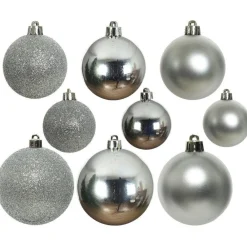 RETIF Boules Incassables Argent Assorties O4 A 6Cm - Boite De 30 Clearance