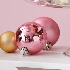 RETIF Boules Incassables Rose Gold Brillant-Mat-Paillettes Mix O10Cm - Par 4 Best