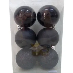 RETIF Boules Noires D.8Cm Finition Mat/Brillant/Glitter Par 6 Outlet
