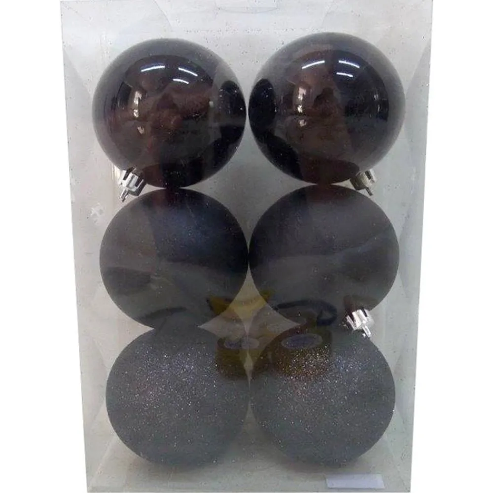 RETIF Boules Noires D.8Cm Finition Mat/Brillant/Glitter Par 6 Outlet