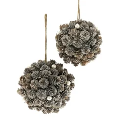RETIF Boules Pommes De Pin Et Perles O 13 Et 15 Cm - Par 2 Best
