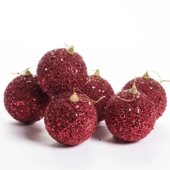 RETIF Boules Rouges Perlees O 10 Cm - Boite De 6 Online