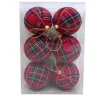 RETIF Boules Tartan Rouge O 10 Cm - Boite De 6 Best Sale