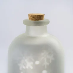 RETIF Bouteille Blanc Givre Avec Flocons Animes 12 Leds O 11 X H 24 Cm Store