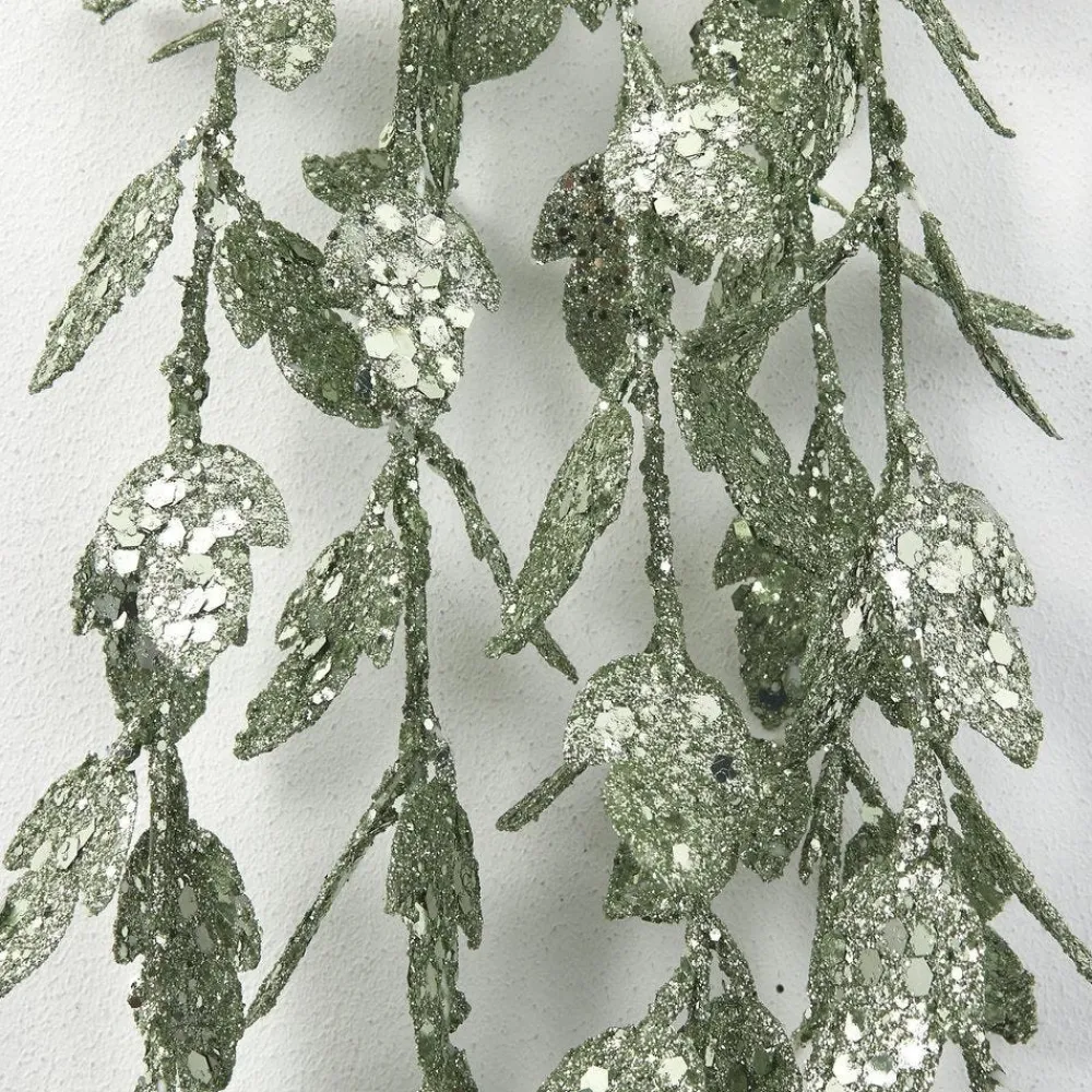 RETIF Branche De Feuilles Vertes Glitter L 130 Cm Shop