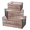 RETIF Caisses En Bois Et Cotes Metal Noir 32X24,5X18 + 41X28,5X20 + 50X32X22Cm Store