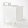 RETIF Charrette Bois Blanc 1 Porte 4 Cases Et Presentoir L120 X P55 X H90 Cm Discount
