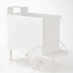 RETIF Charrette Bois Blanc 1 Porte 4 Cases Et Presentoir L120 X P55 X H90 Cm Discount