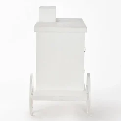RETIF Charrette Bois Blanc 1 Porte 4 Cases Et Presentoir L120 X P55 X H90 Cm Discount