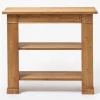 RETIF Cheminee Console En Bois Avec Etageres Amovibles L 90 X P 30 X H 80 Cm Outlet