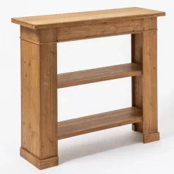 RETIF Cheminee Console En Bois Avec Etageres Amovibles L 90 X P 30 X H 80 Cm Outlet