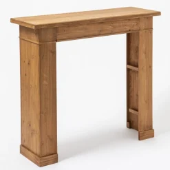 RETIF Cheminee Console En Bois Avec Etageres Amovibles L 90 X P 30 X H 80 Cm Outlet