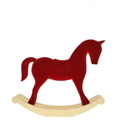 RETIF Cheval A Bascule Rouge L 37,5 X P 8 X H 32 Cm Flash Sale
