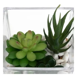 RETIF Compo Artificielle De 3 Roses Blanches Dans 3 Vases En Verre Lies Par Une Corde Cheap