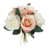 RETIF Compo Artificielle De 3 Roses Blanches Dans 3 Vases En Verre Lies Par Une Corde Hot